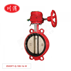 川消 消防信号蝶阀（对夹蜗轮） ZSXDF7-Q-100-16-W
