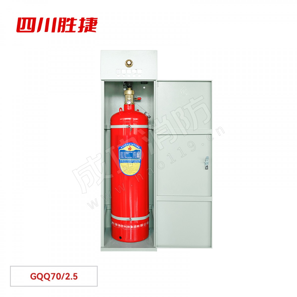 四川胜捷 柜式七氟丙烷灭火装置（单瓶组） GQQ70/2.5