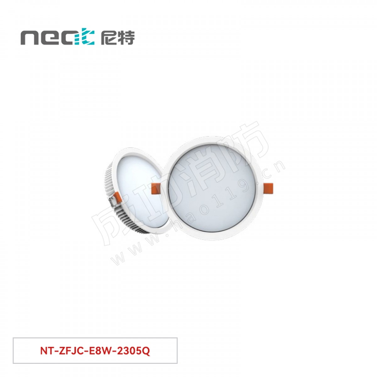 尼特  集中电源集中控制型消防应急照明灯具23X系列照明灯嵌顶式NT-ZFJC-E8W-2305Q
